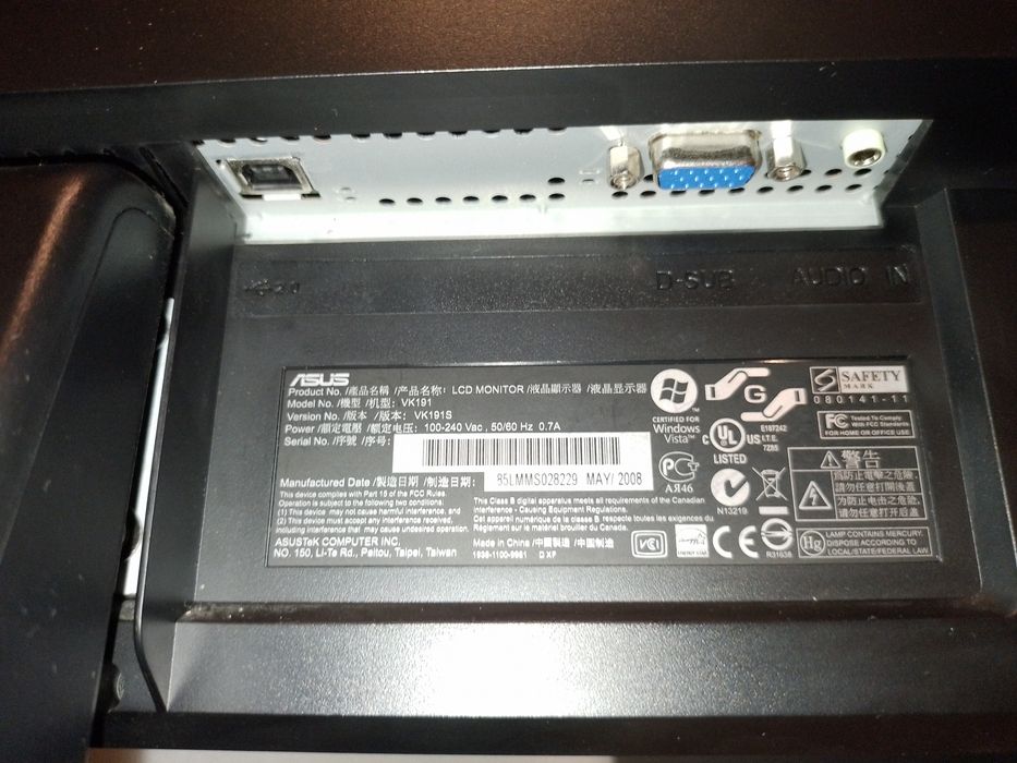 Computador e Monitor 19" Wide ASUS