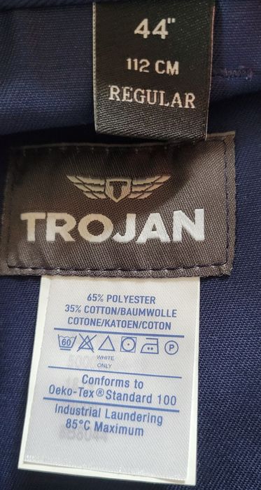 Spodnie robocze Trojan r.2XL pas 112 cm granatowe