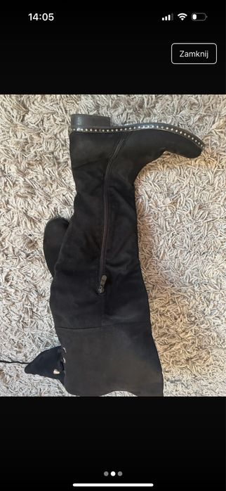 Dlugie wysokie kozaki damskie 37 38