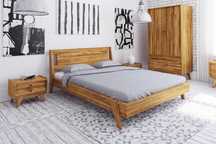 Łóżko z drewna litego marki TheBEDS 140x200 cm.