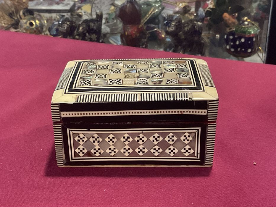 Caixa joias moorish style mosaic madre pérola 10x07x5,5 cm