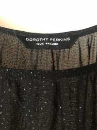 Bluzka damska Dorothy Perkins czarna, srebrne drobinki. Z Londynu!