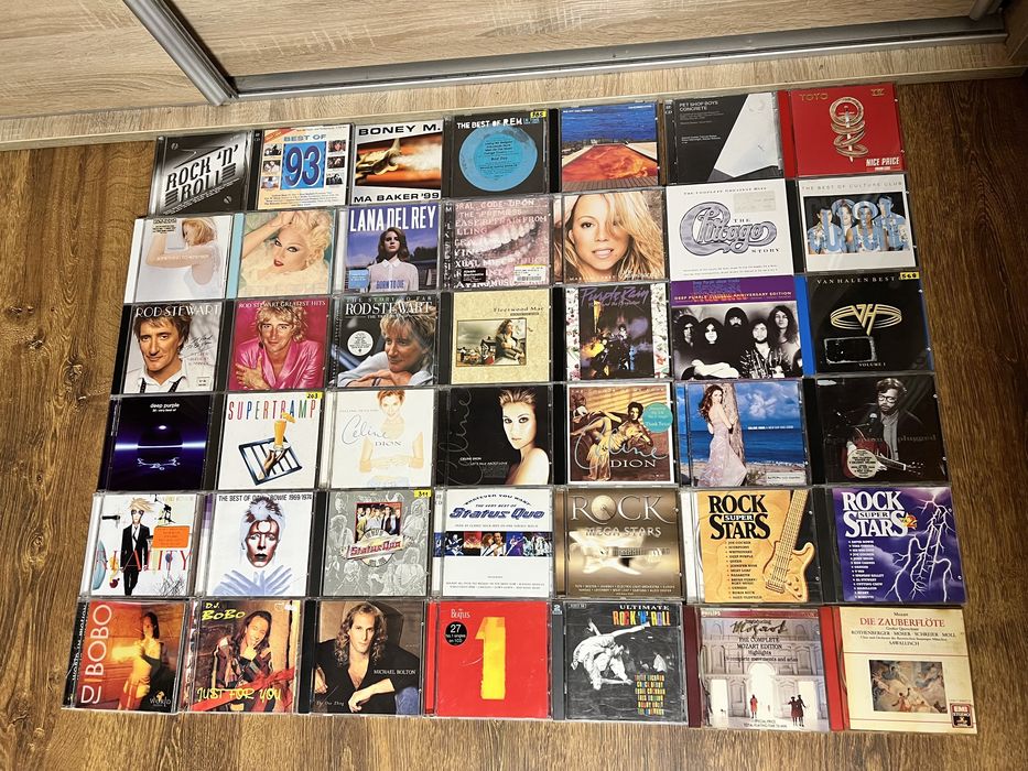 Pakiet 42 CD Beatles Toto David Bowie Supertramp Rod Stewart Prince