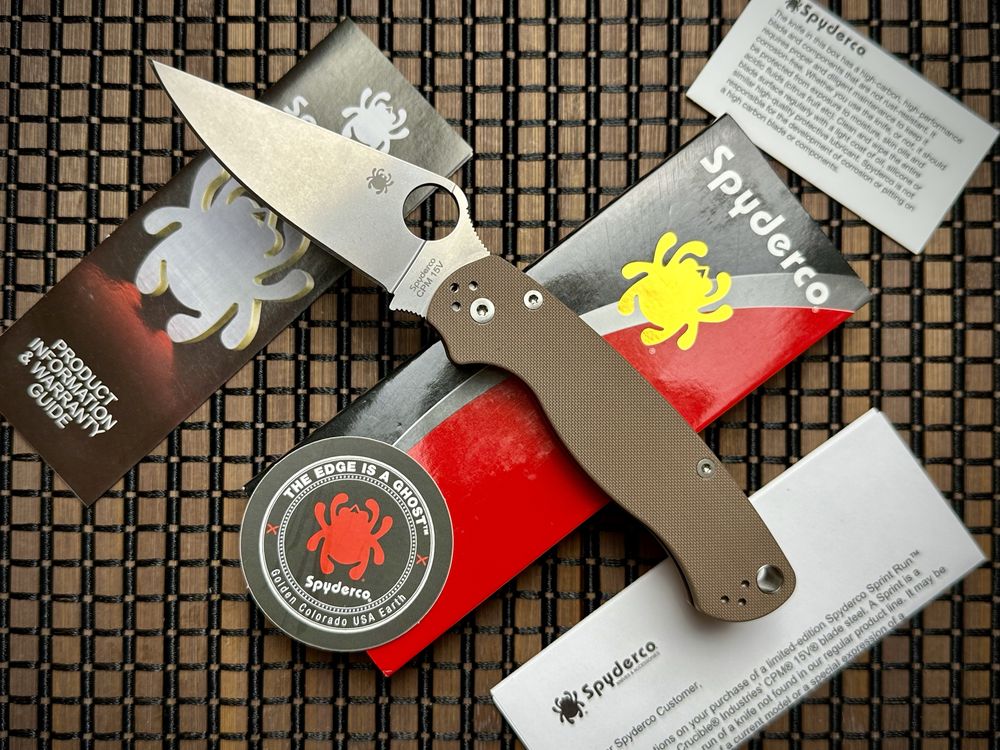 Нож Spyderco Para Military 2 Brown G-10 CPM-15V Sprint Run