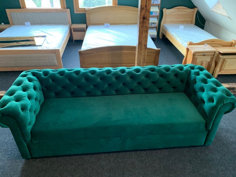 Sofa Chesterfield z funkcją spania
