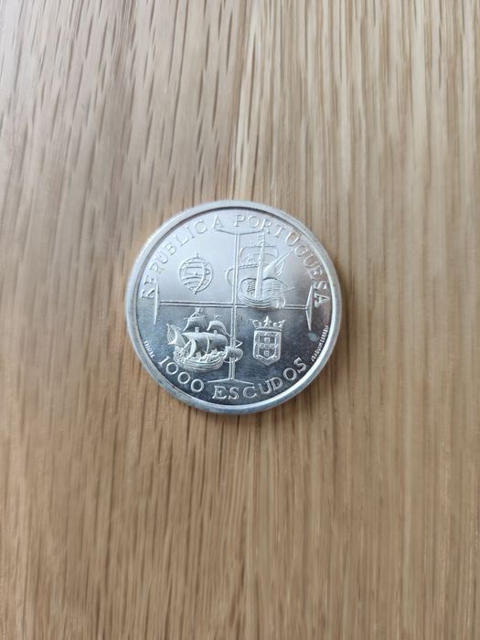 Moeda prata 1000 escudos D.Manuel