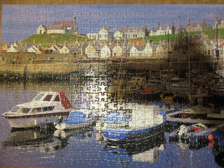 puzzle 500 sztuk - przystań łódki- wszystkie elementy