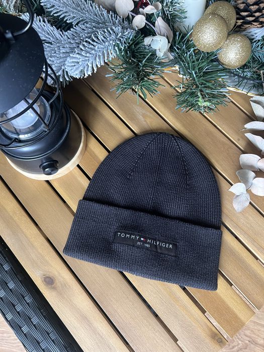 Чоловіча чорна шапка Tommy Hilfiger 100% Original