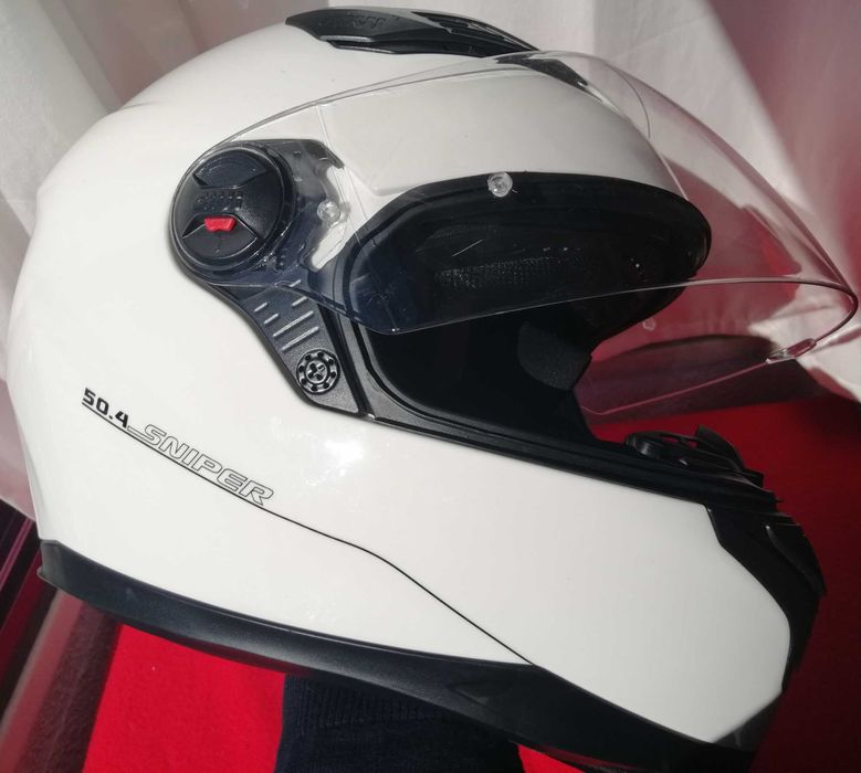 Capacete de mota Givi 50.4 Sniper Branco (M - 58)