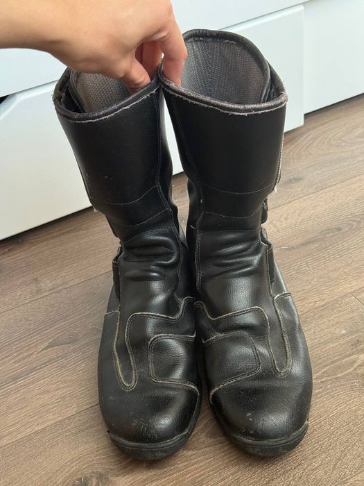 Мотоциклетні шкіряні чоботи Vendramini, моточоботи 44 розміру 28 см