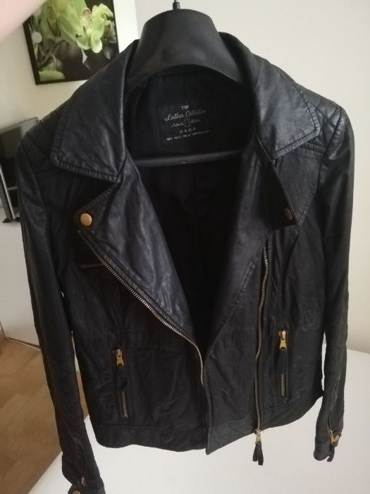 ramoneska ZARA s 36 100% skóra cielęca ramoneska s 36 ZARA biker TRF s