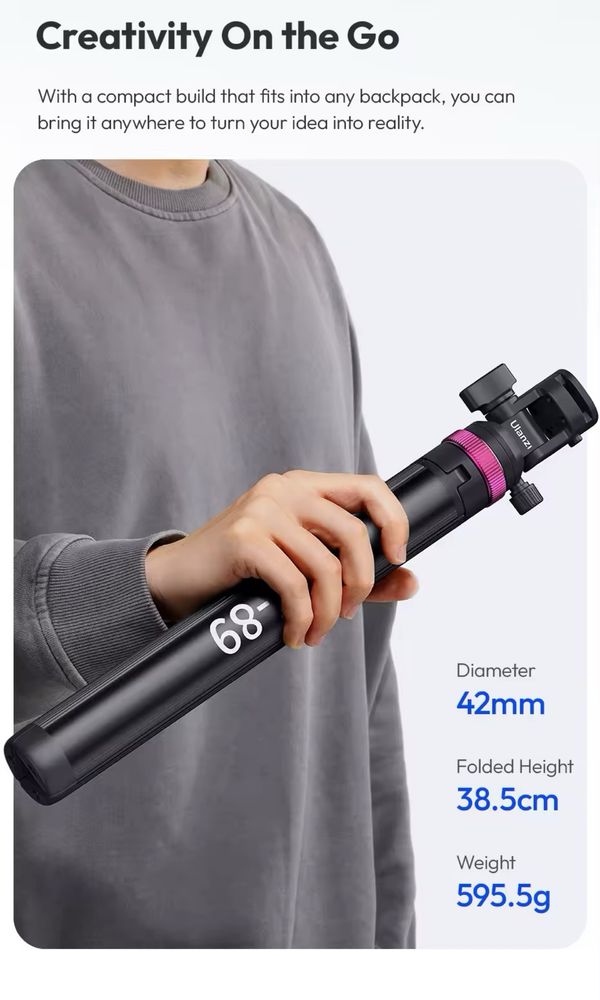 Ulanzi MT-89 стійка 2м, трипод з площадкою, штатив, tripod,різьба 1/4