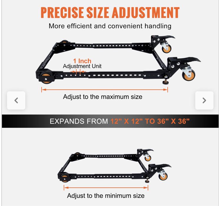 Suporte com rodas para 300kgs VEVOR