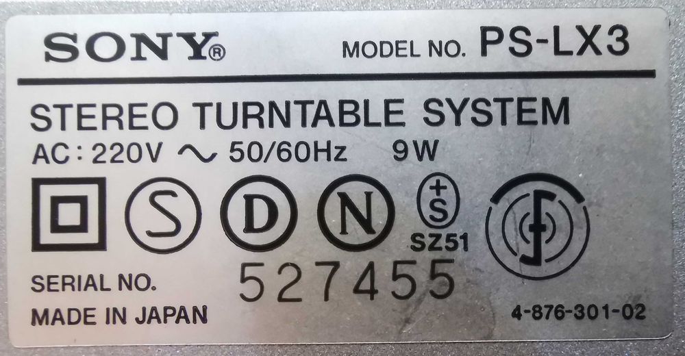 Gramofon Sony PS-LX3