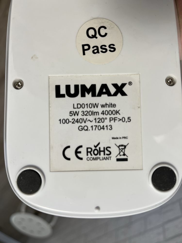 Lampka biurkowa lumax led ld010w white 5W