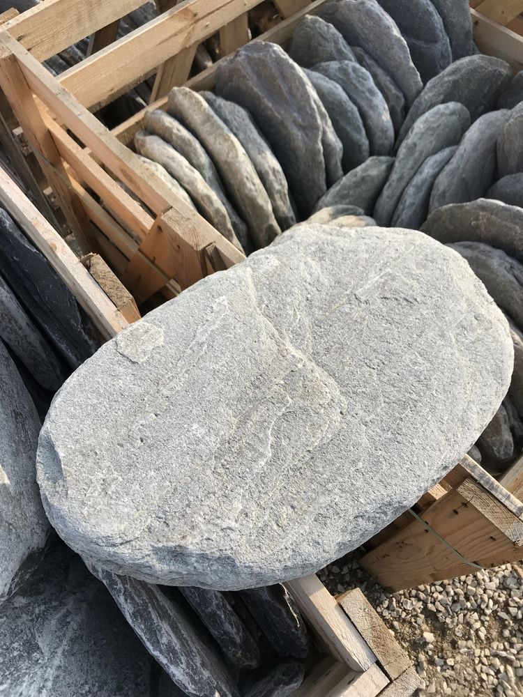 Okrągłe Greckie Kamienne Płyty Deptakowe Kamień na Ścieżkę Grys Żwir