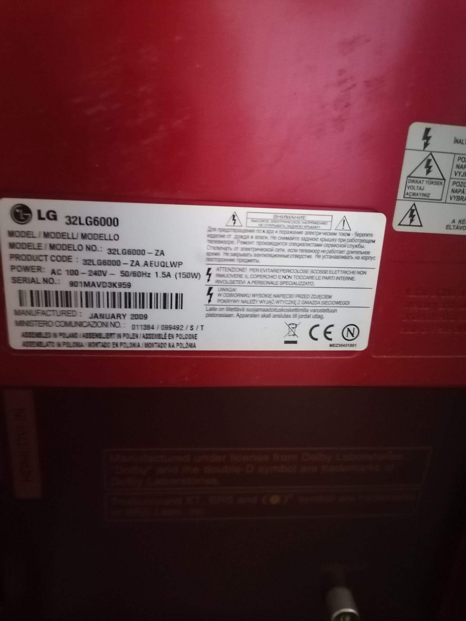 Sprzedam dobry sprawny telewizor lg full HD okazja