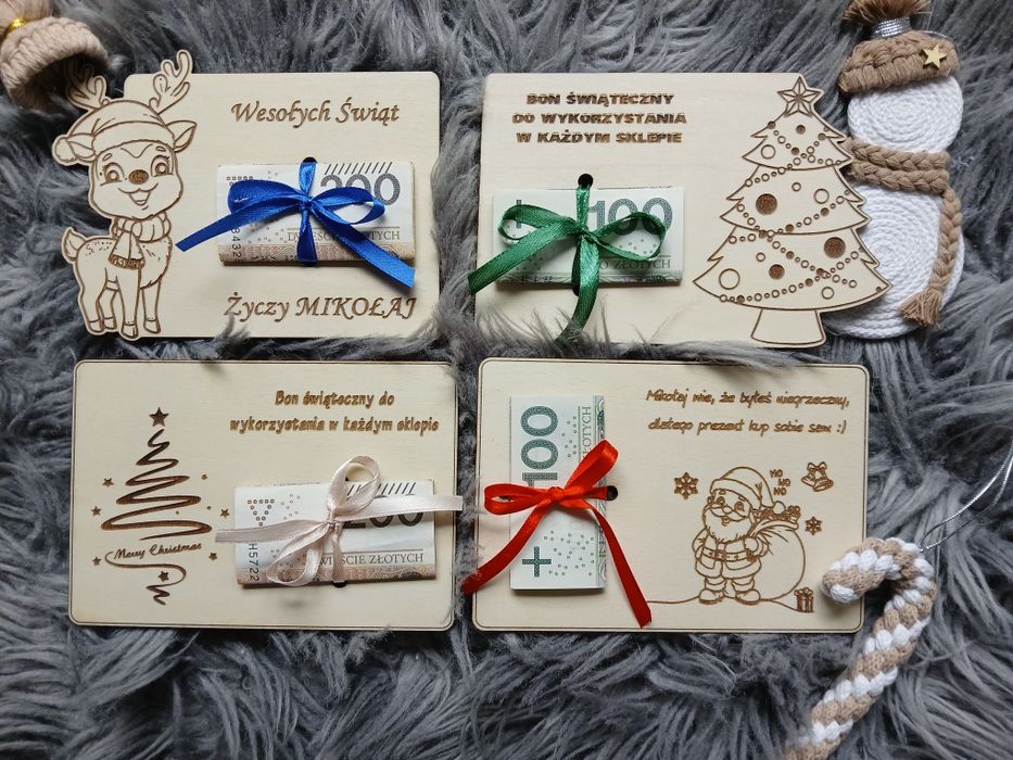 Upominek pod choinkę prezent na mikołajki bon podarunkowy