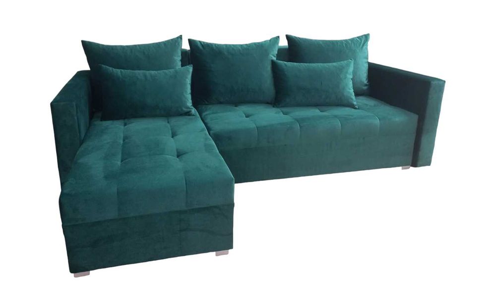 Narożnik HEL z funkcją spania pikowany w różnych kolorach