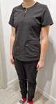 Koi Meditrendy komplet medyczny scrubs czarny bluza spodnie S M
