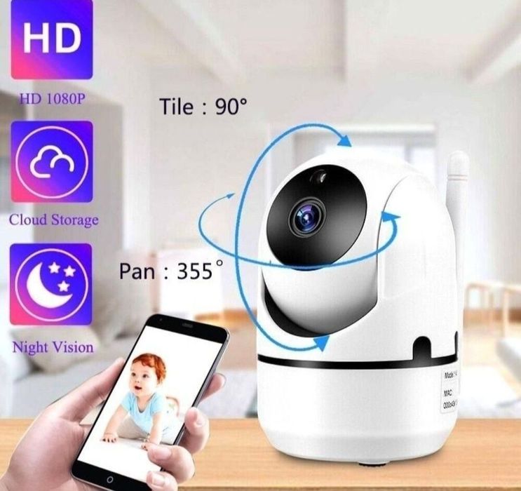 Kamera obrotowa wifi niania elektroniczna
