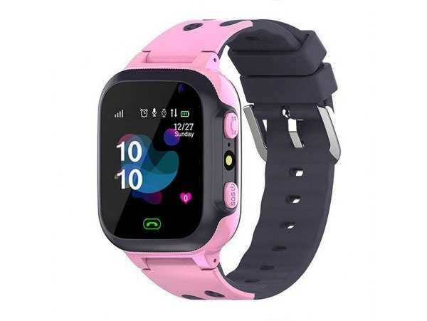 Smartwatch z funkcją sms aparat połączenia lokalizacja różowy Denmen