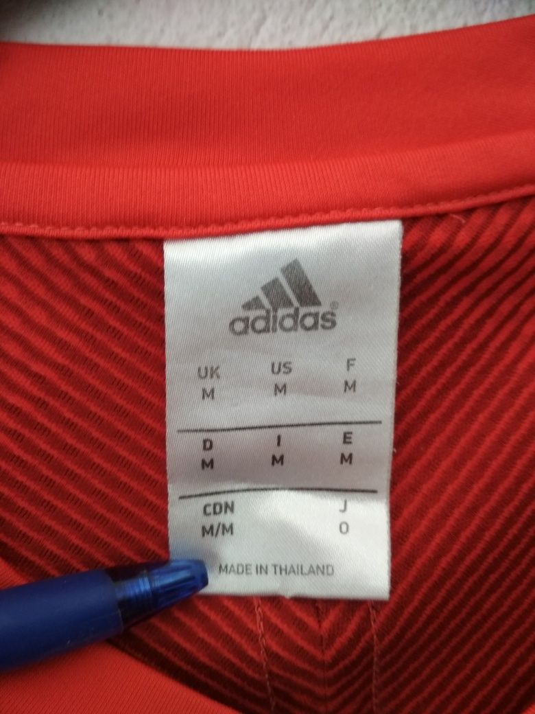 Adidas climacool czerwona sportowa koszulka longsleeve M