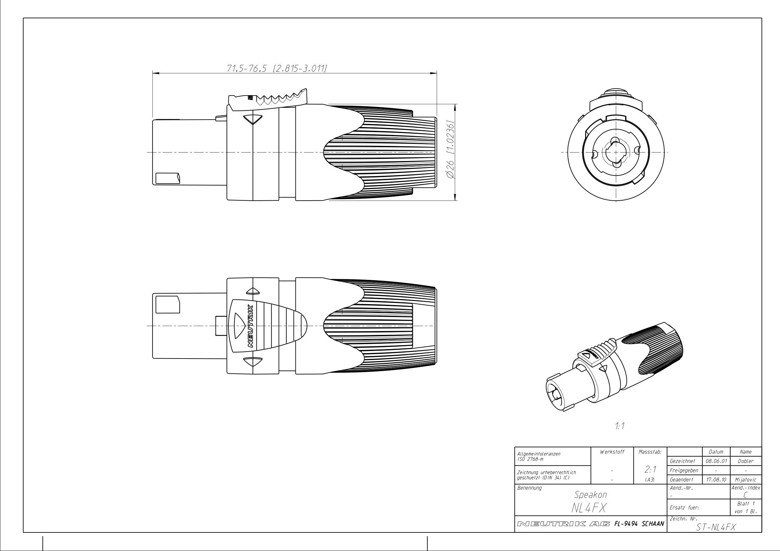 Kabel Głośnikowy Sceniczny Speakon do Speakon NL4FX Van Damme 4x2.5mm²
