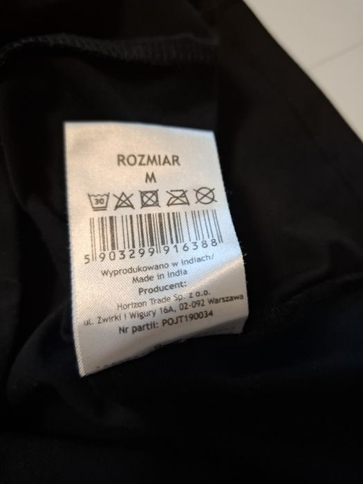 Bluzka S - M Czarna z siateczką długi rękaw pod żakiet na codzień