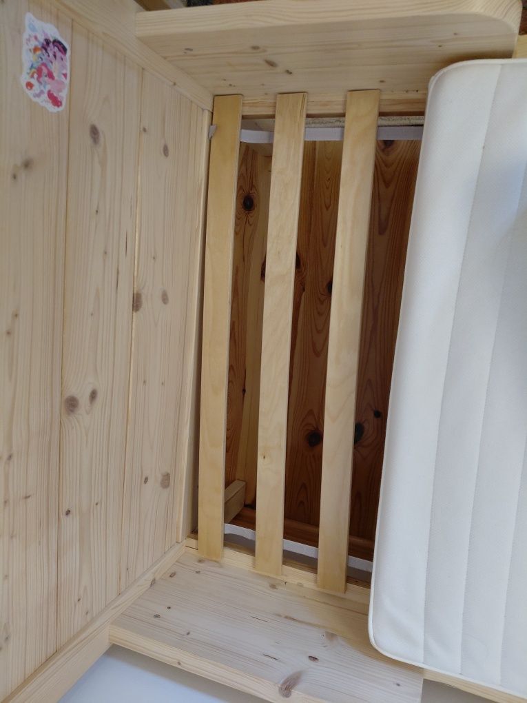 Łóżko dziecięce 80x165 razem z materm i stelażem