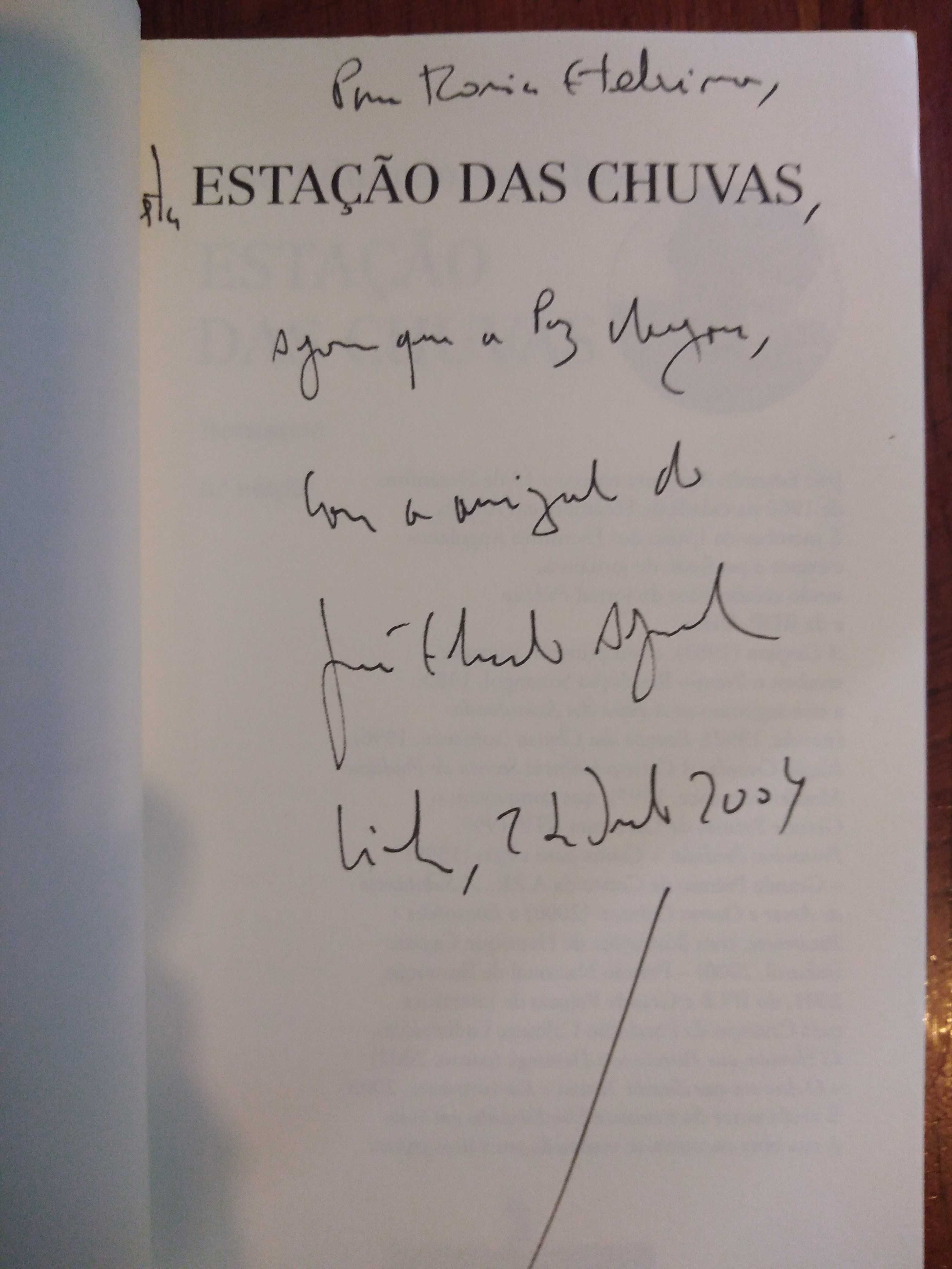 José Eduardo Agualusa - Estação das chuvas [autografado]