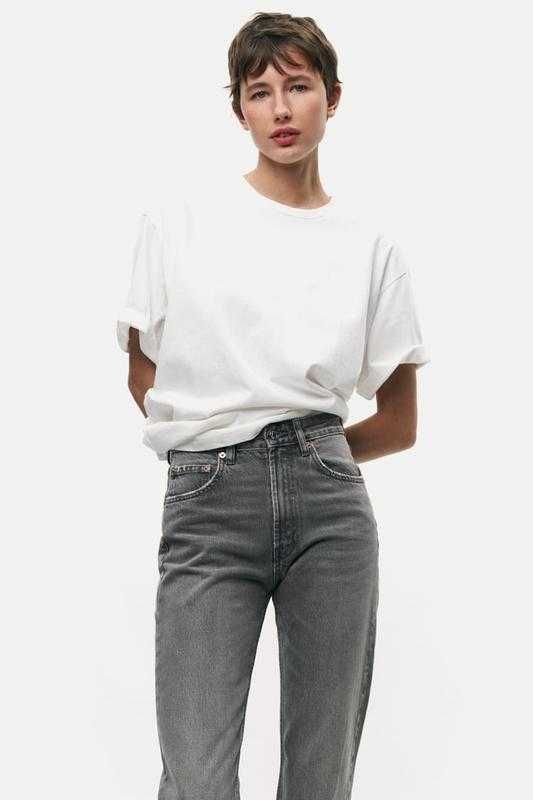 Женские джинсы straight fit high waist Zara