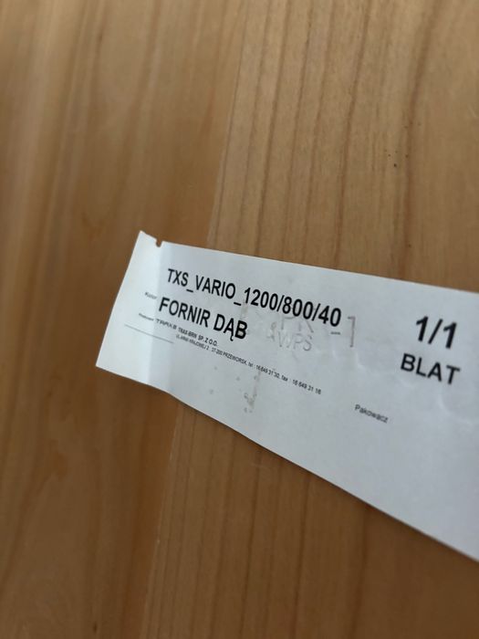 Blat stołu fornir dąb 120x80x4