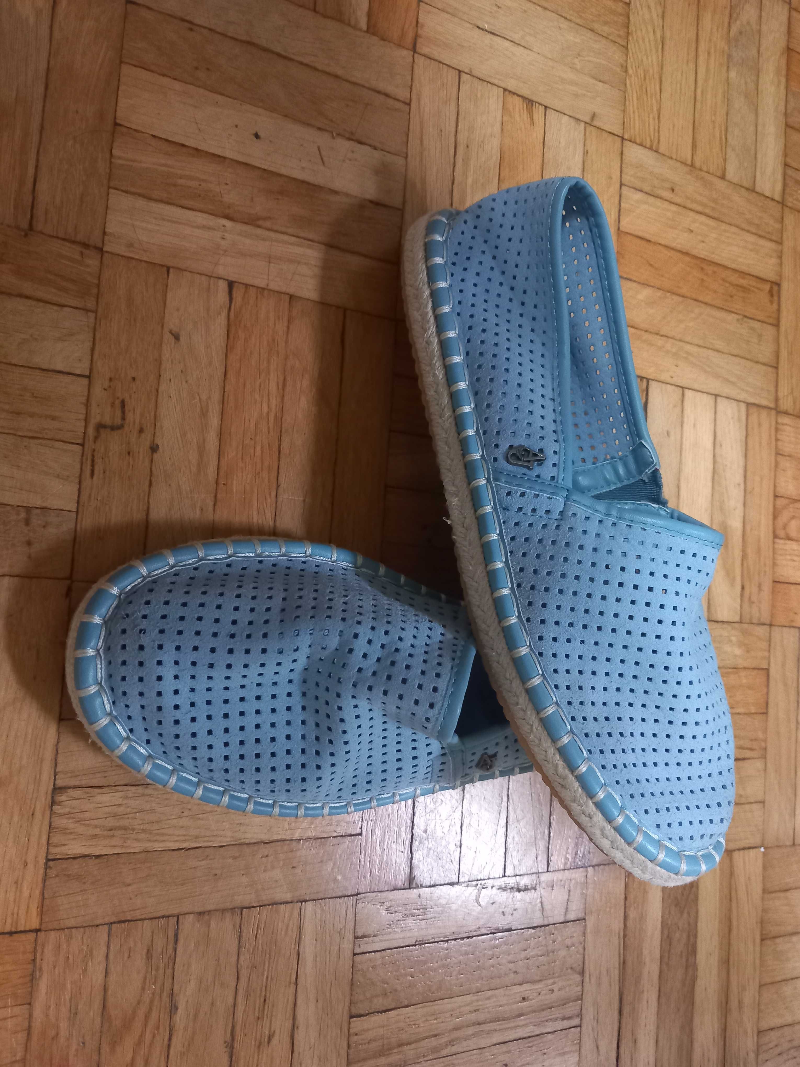 Niebieskie espadryle Armani Jeans 37