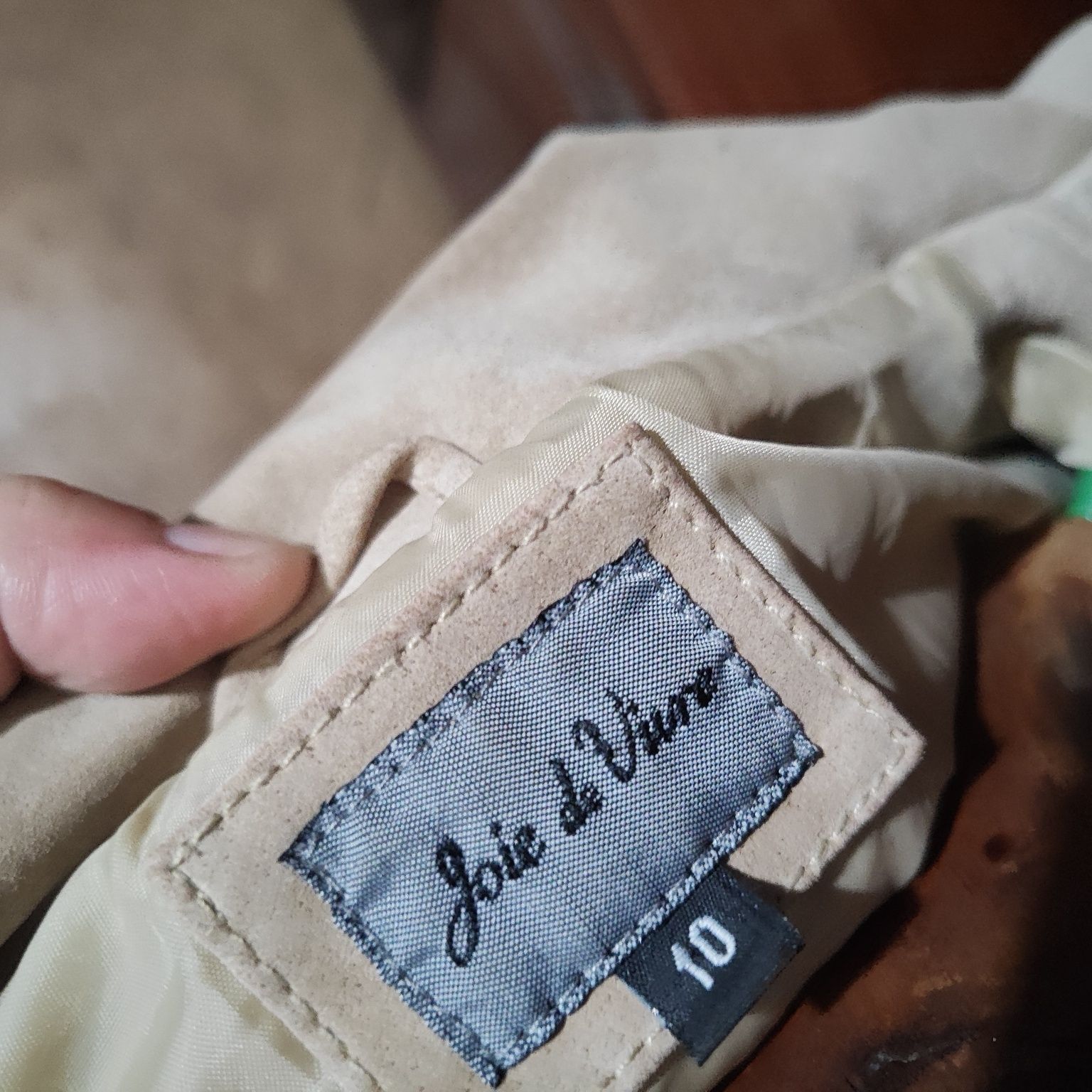 Casaco Blazer Pele Vintage Joie de Vivre - Beje