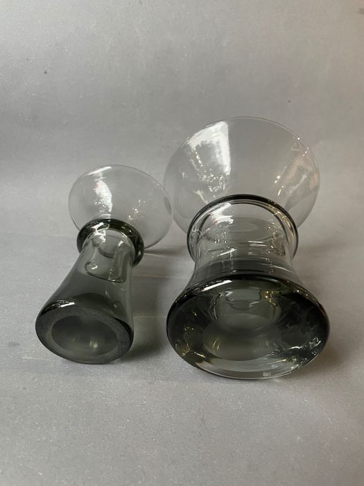 2szt INCO świecznik Horbowy zestaw kolorowe szkło PRL