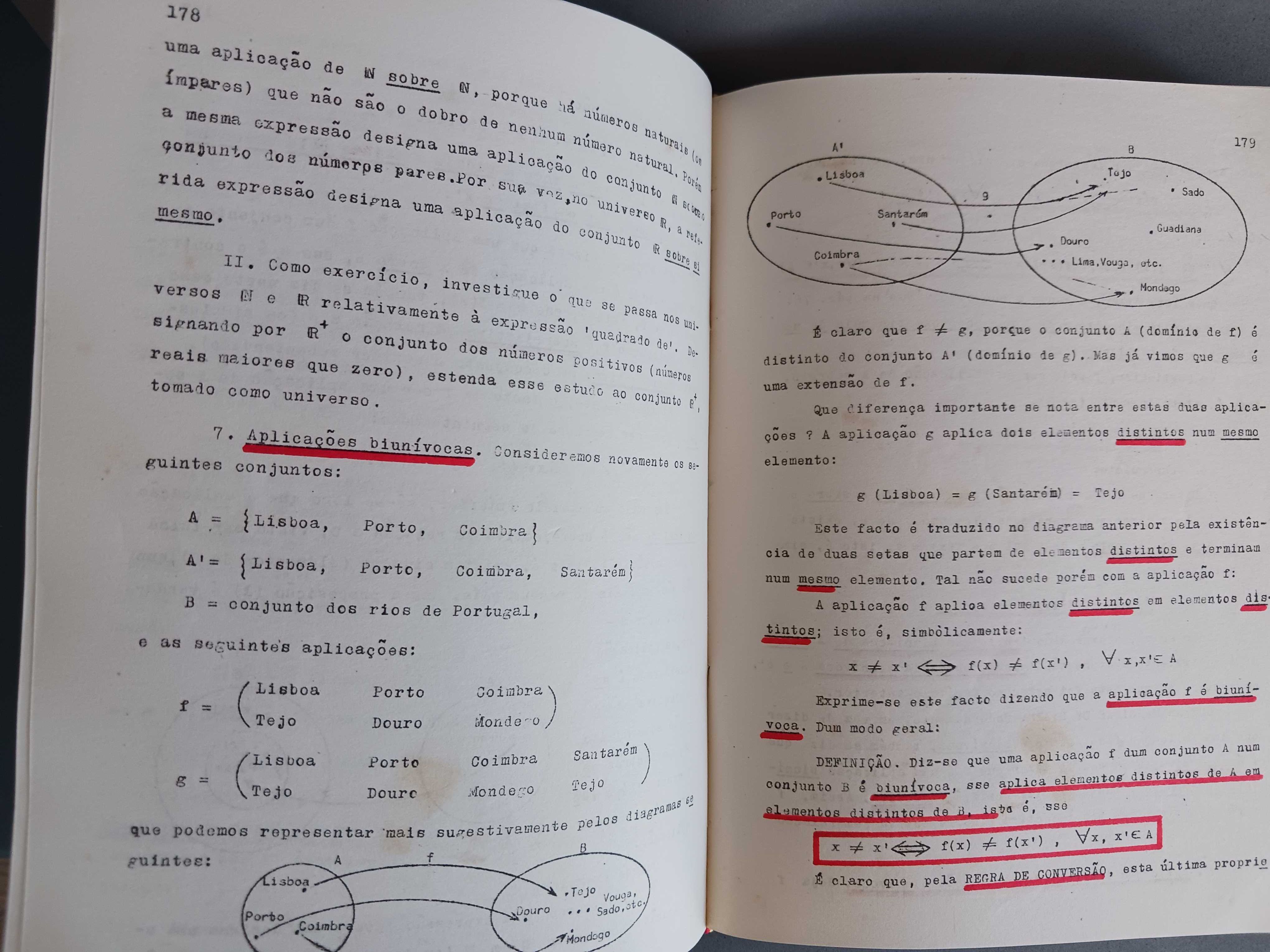 Sebenta do Compendio de Matemática de j. Sebastião e Silva de 1964-66