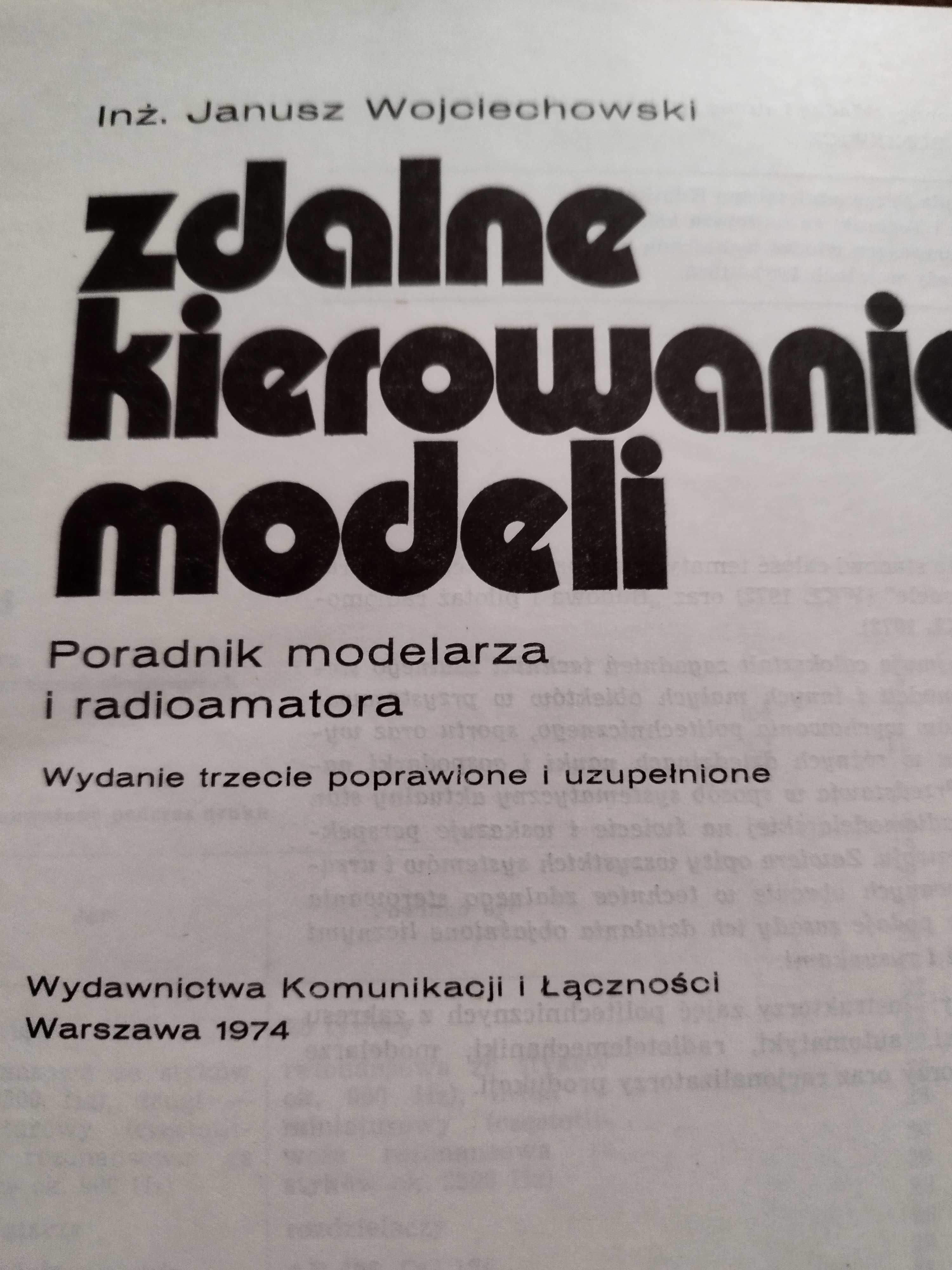 Książka "Zdalne kierowanie modeli" Wojciechowski