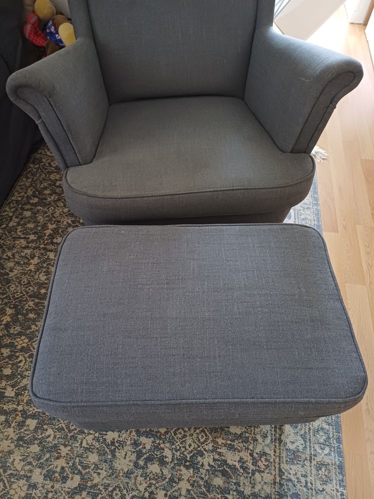 Fotel uszak i podnożek IKEA