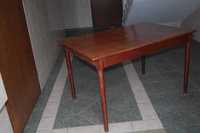 Stół drewniany, fornirowany - 80x120cm - PRL