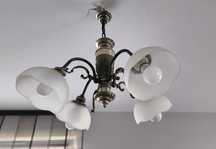Komplet przepięknych lamp - wisząca, stojąca, kinkiet
