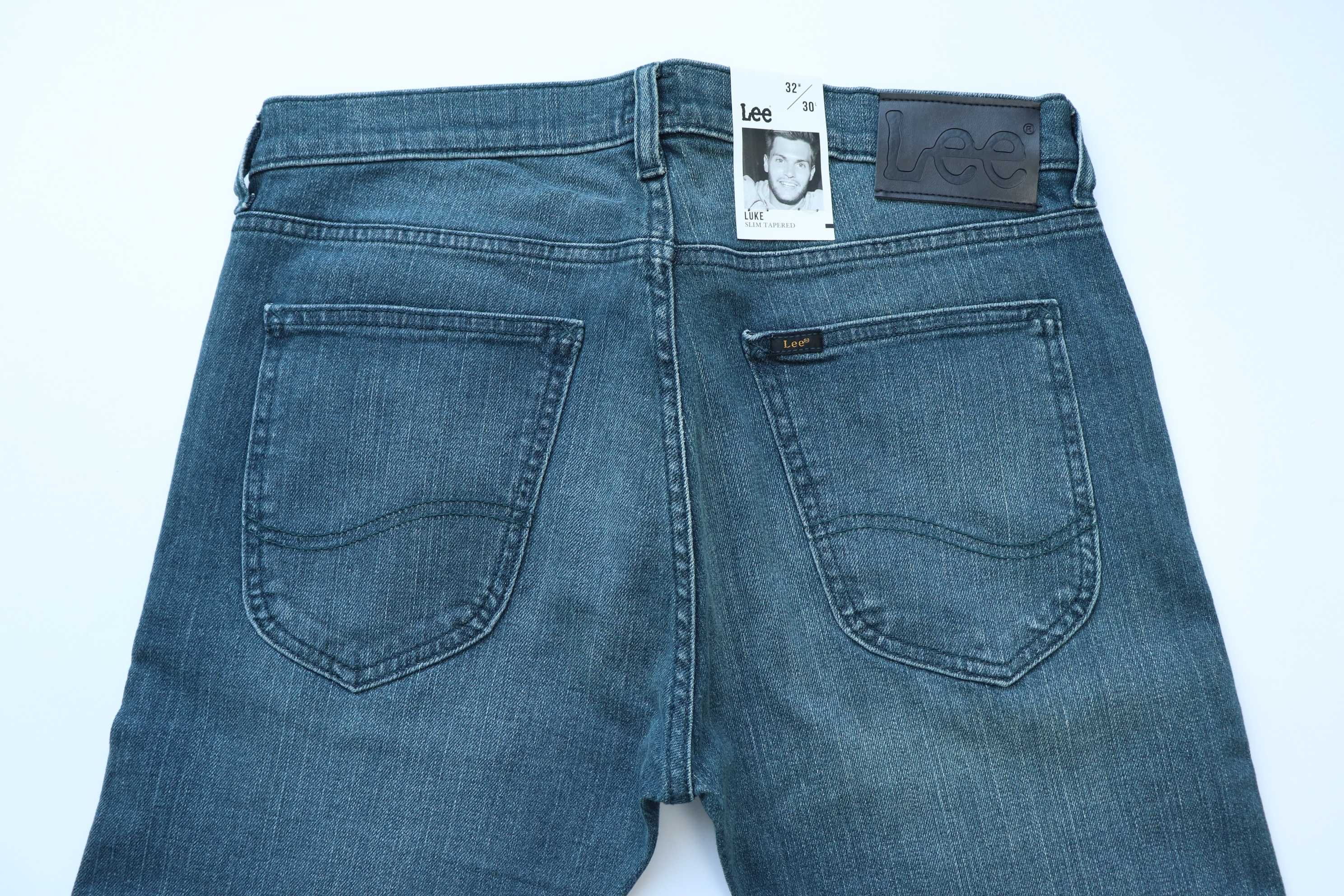 LEE LUKE W32 L30 męskie spodnie jeansy slim tapered nowe