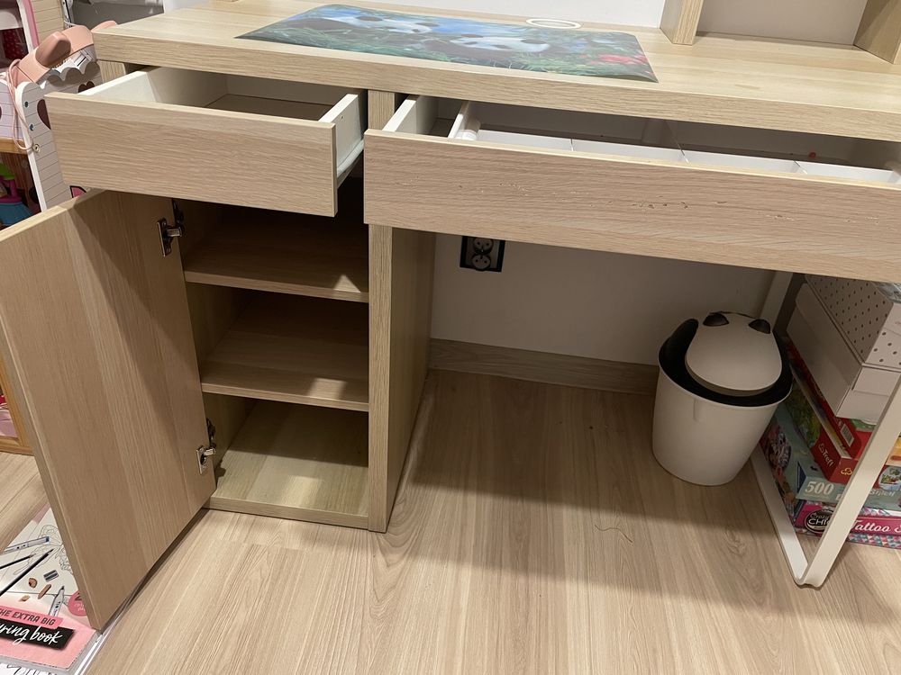Biurko z nadstawką kolor dąb 95cm