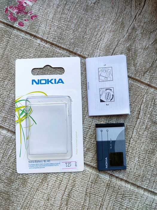 Аккумулятор Nokia BL6C оригинал 100% (made in finland) батарея Нокиа