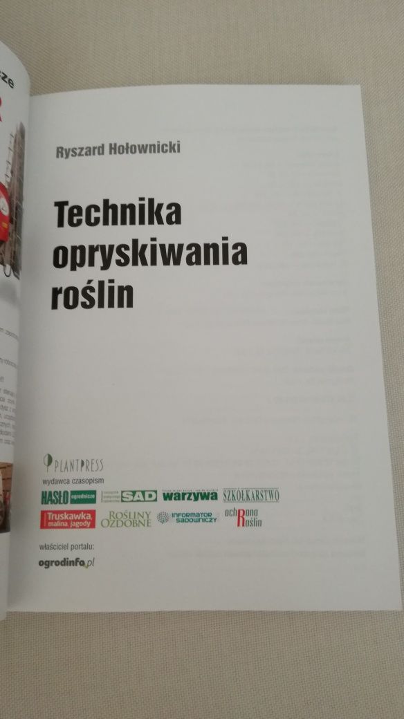 Książka "Technika odpryskiwania roślin" Ryszard Hołownicki WYSYŁKA