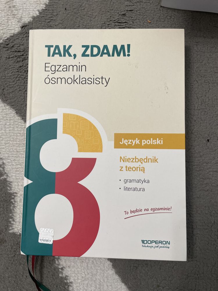 Sprzedam Tak, zdam Egzamin osmoklasisty Język polski wys. Operon