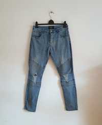 Męskie jeansy z przetarciami i rozdarciami bawełna cotton Boohoo Man 3
