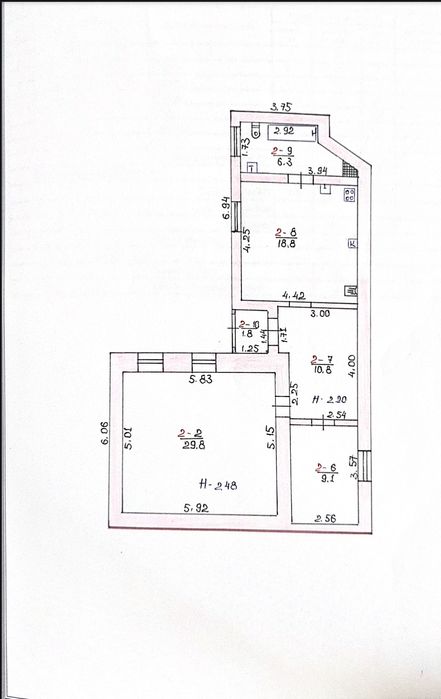 Дом-2 комн.разд. 77 м.кв. 2009 г. в/у, ремонт,6 Слободская -Погранична
