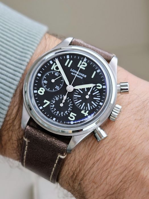 Longines Avigation Big Eye 41mm świeżo po serwisie, komplet