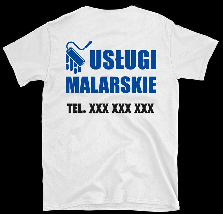 koszulka robocza, koszulka firmowa z nadrukiem usługi malarskie